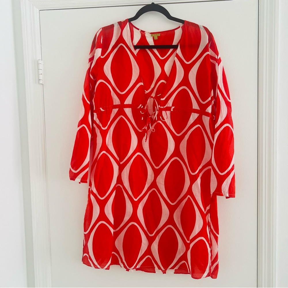 Echo Red Beach Cover-up Dress